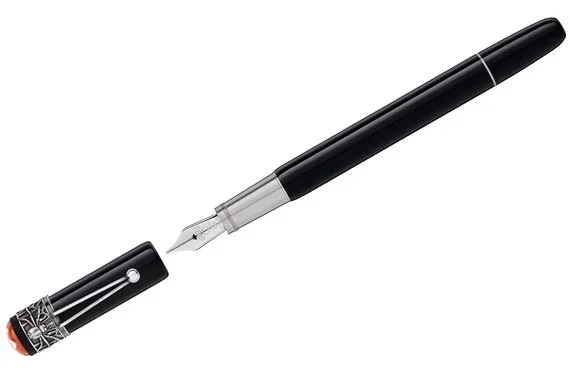 Montblanc Heritage Rouge and Noir Spider Fountain Pen Black