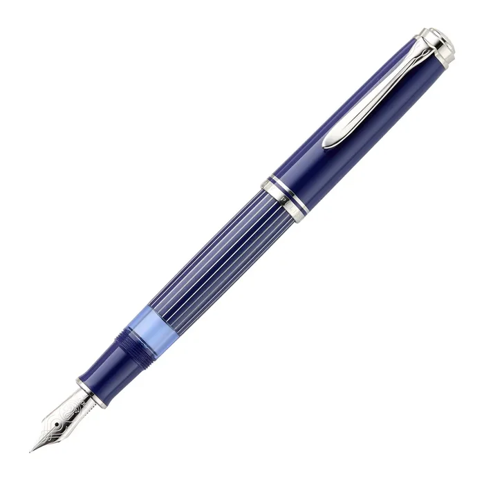 Pelikan M815 Fountain Pen – Metal Striped Blue (Special Edition)