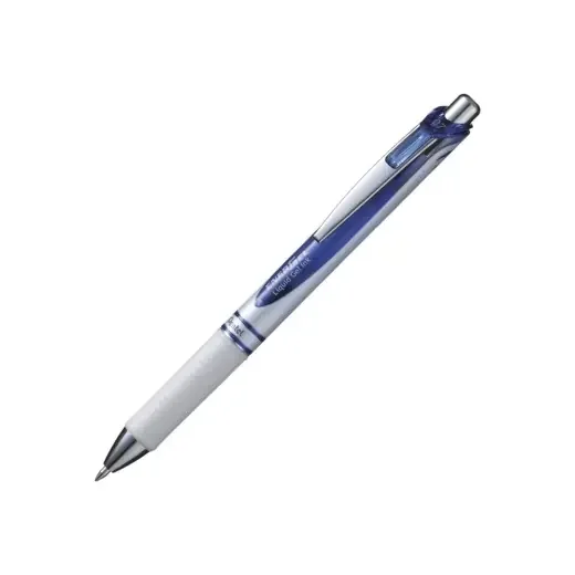 Pentel Energel Pearl Retractable Liquid Gel Pen, Medium Point, 0.7 Mm, Pearl White Barrel, Blue Ink