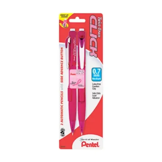 Pentel Twist-Erase Pink Click Mechanical Pencils