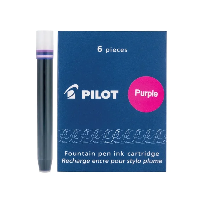 Pilot Ink Cartridges in Purple – (Pack of 6)