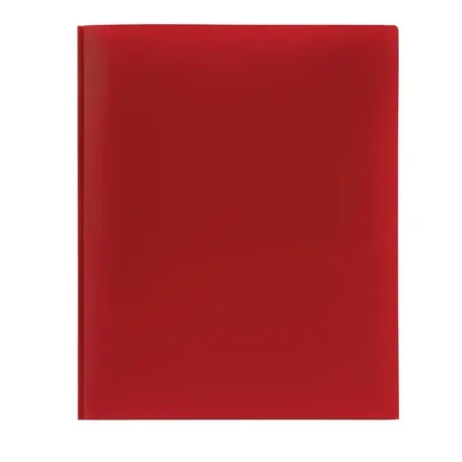 Poly 2-Pocket Portfolio With Fasteners, Red