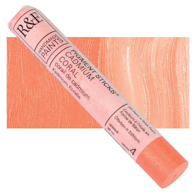 R&F Pigment Stick – Cadmium Coral, 38 ml stick