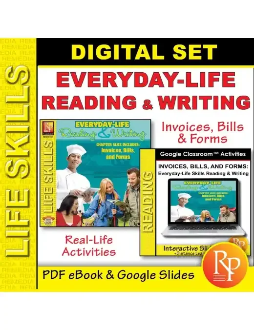 Real-Life Reading & Writing Google & Pdf – Invoices, Bills, Forms, Applications