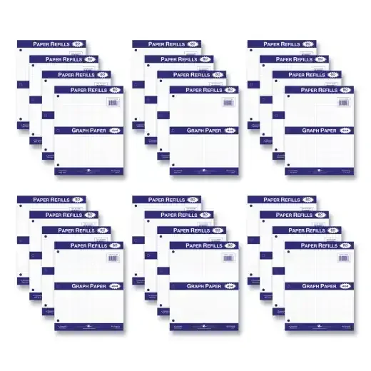 Roaring Spring Graph Filler Paper, 3-Hole, 8.5 x 11, Quadrille