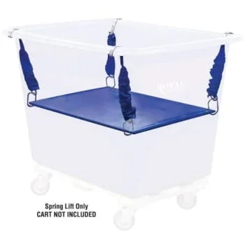 Royal Basket Trucks 6 Bushel Polyethylene Spring Lift, Blue