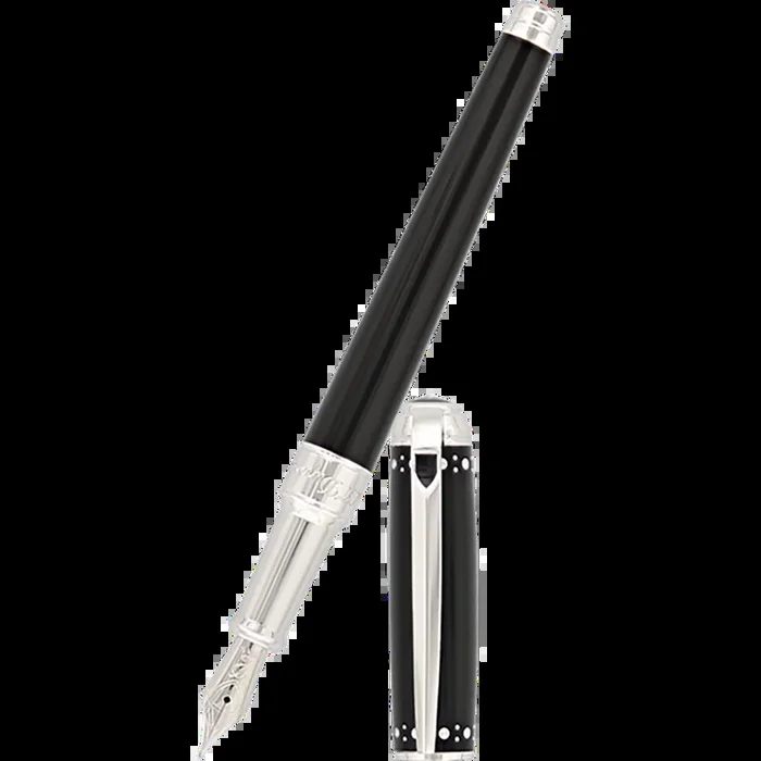 S T Dupont Line D Fountain Pen – Derby – Palladium Trim