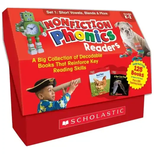 Scholastic® Nonfiction Phonics Readers Set 1 — 125 Books + Teaching Guide