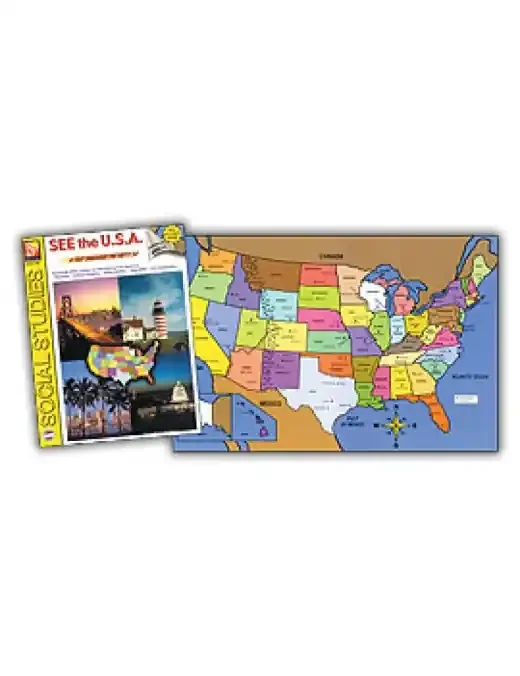 See The U.S.A. Set (Book & 6 Extra Maps)