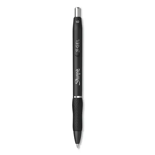 Sharpie S-Gel S-Gel High-Performance Gel Pen, Retractable, Bold 1 Mm, Black Ink, Black Barrel, 4/Pack