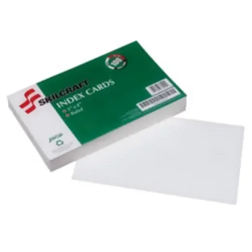 Skilcraft 30% Recycled Index Cards, 5″ X 8″, Ruled, Pack Of 100