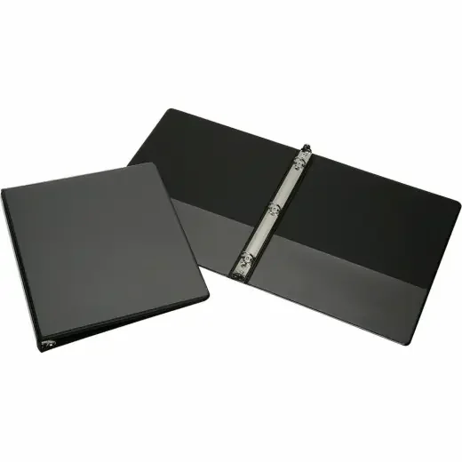Skilcraft Loose-Leaf 3-Ring Binder, 1/2″ Round Rings, Black (Abilityone 7510-01-283-5274)