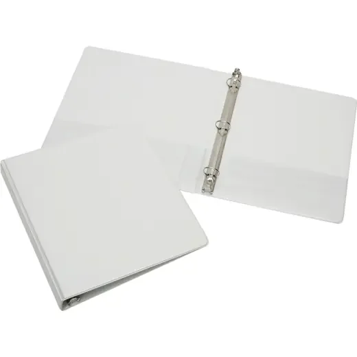 Skilcraft Rigid 1″ 3-Ring Binder, Letter Size, Round Ring, White