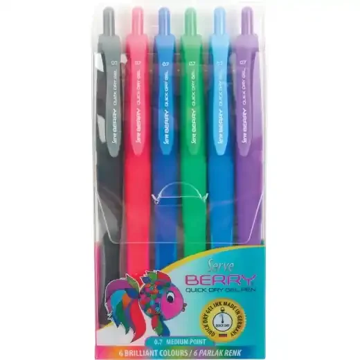 So-Mine Serve Berry Quick Dry Retract Gel Ink Pen