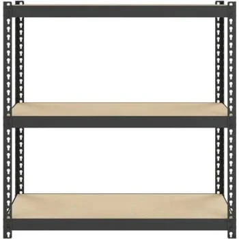 Space Solutions Black 3-Tier Steel Garage Storage Shelving Unit