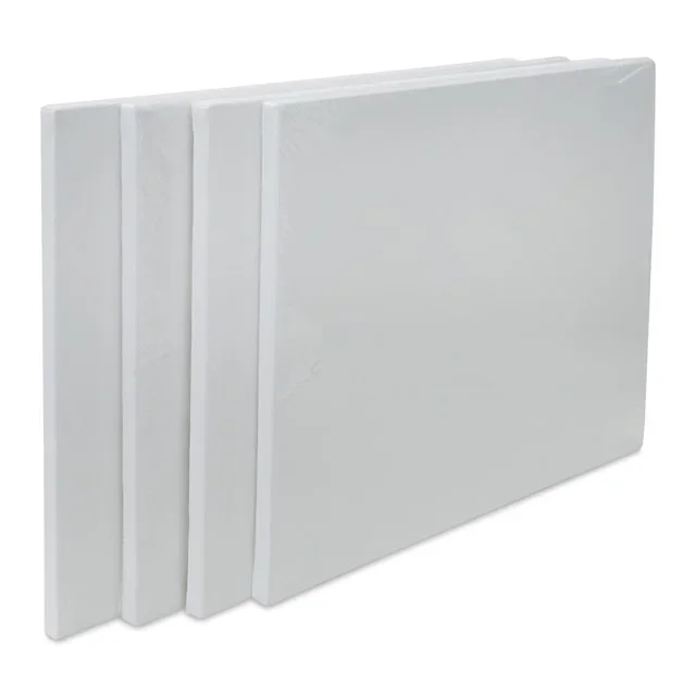 Strathmore 300 Series Slim Frame Stretched Cotton Canvas Pack – 12″ x 16″, Pkg of 4