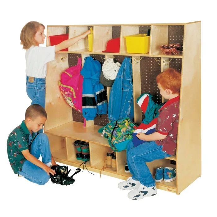Tip Me Not’s Seat Locker with Matching Plywood Back, 54 x 15 x 49 Inches