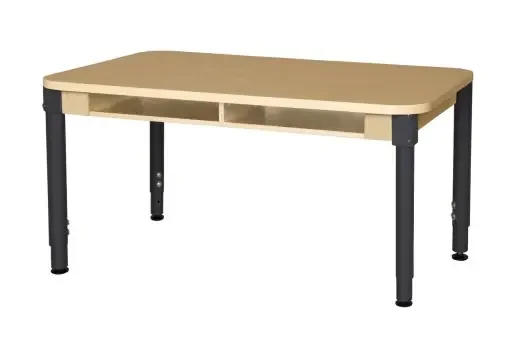 Two Seat Desk with Adjustable Legs 18″-29″