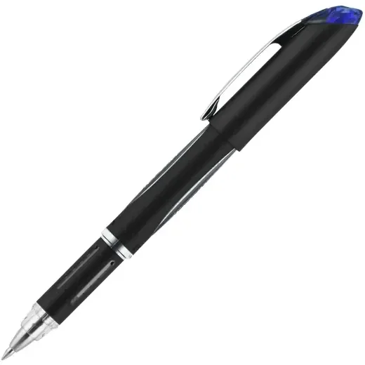 Uniball Jetstream Stick Hybrid Gel Pen, Bold 1 Mm, Black Ink, Black/Silver Barrel