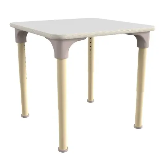 White/Beech Wood Adjustable Height Classroom Activity Table