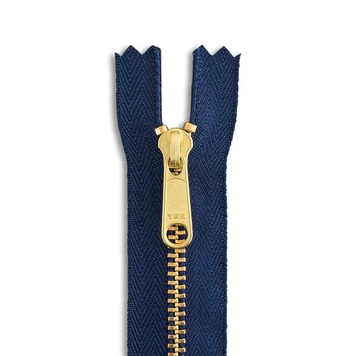 YKK #4.5 14″ Brass Long Pull Bag Zipper – Pennant Blue (919)