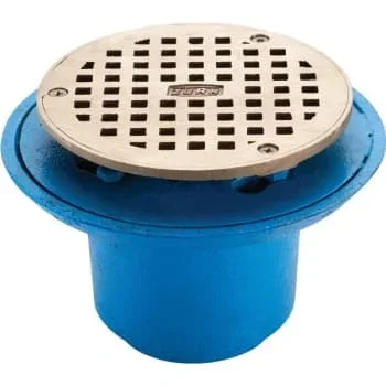 Zurn Fd2254-Ic2-R5 – 2″ Cast Iron Shower Drain With 5″ Nickel Bronze Top